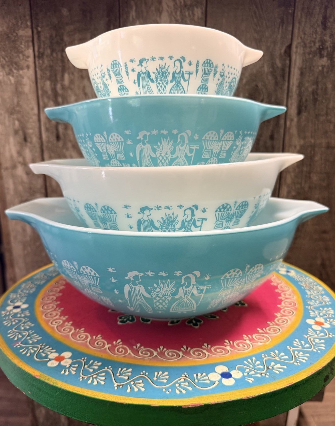 pyrex butterprint cinderella bowl set